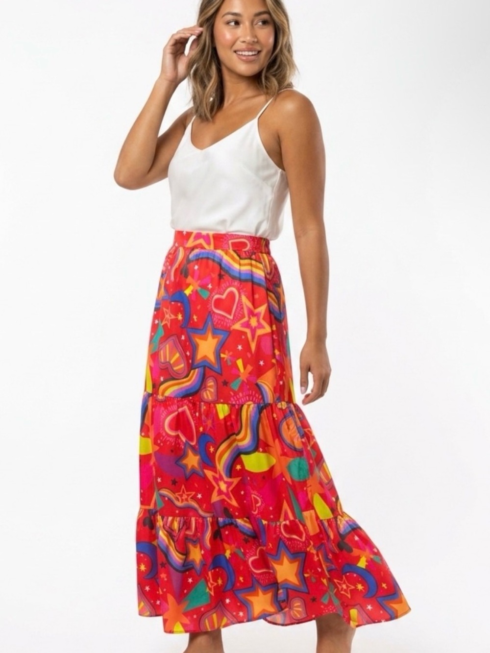 Alden Adair Funky Print Maxi Skirt